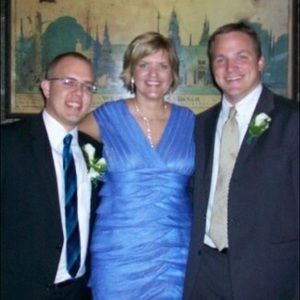 Adrianna Papel Periwinkle layered dress - sz 14